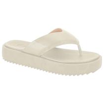Chinelo Feminino Plataforma Napa Branco Off Moleca 5489.100