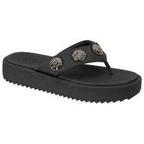 Chinelo Feminino Plataforma Napa Preto Moleca 5489.112