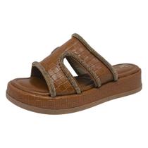 Chinelo Feminino Plataforma Reta Estilo Brilho Moda Tanara