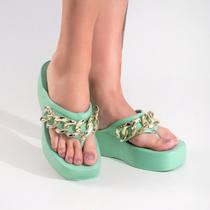 Chinelo Feminino Plataforma Salto Muito Leve em EVA