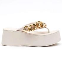Chinelo Feminino Plus Corrente White Petite Jolie PJ7350 Chinelo Feminino Plus Corrente White Petite Jolie PJ7350