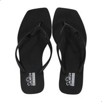 Chinelo Feminino Ramarim Bico Quadrado Solarize com Glitter Preto Chinelo Feminino Ramarim Bico Quadrado Solarize com Glitter Preto