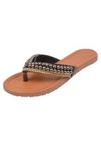 Chinelo Feminino Rasteirinha Feminina Slide Perolas Pretas Confortavel Casual