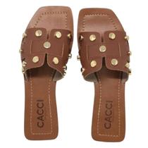 Chinelo Feminino Rasteirinha Moderno Slide Dia a Dia Cacci Chinelo Feminino Rasteirinha Moderno Slide Dia a Dia Cacci