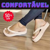 Chinelo Feminino Sandália Flip Flop Trança Papete Nuvem