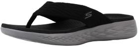 Chinelo feminino Skechers On-The-Go 600-Sunny preto/cinza