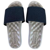 Chinelo Feminino Slide Beira Rio Massageador com Brilho