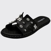 Chinelo Feminino Slide Bottons Ouro/Prata Conforto Moleca 5452.254.7800 Chinelo Feminino Slide Bottons Ouro/Prata Conforto Moleca 5452.254.7800