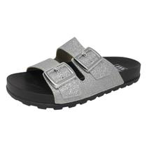 Chinelo Feminino Slide Conforto Casual Moda Brilho Moleca