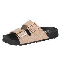 Chinelo Feminino Slide Conforto Casual Moda Brilho Moleca