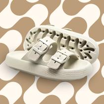 Chinelo Feminino Slide Duas Tiras com Fivela Ajustável 34 a 39