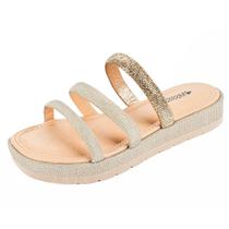 Chinelo Feminino Slide Flatform Strass Conforto Mississipi Chinelo Feminino Slide Flatform Strass Conforto Mississipi