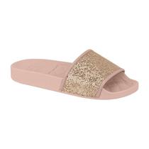 Chinelo Feminino Slide Glitter Moleca 5414.107