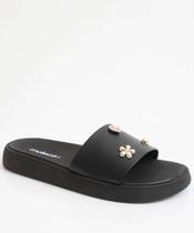 Chinelo Feminino Slide Laço Moleca Preto-34072