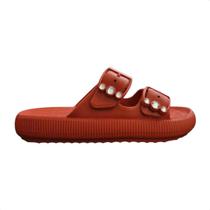 Chinelo Feminino Slide Poofy Usaflex Marrom
