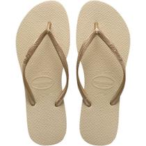 Chinelo Feminino Slim 35/6 Areia e Dourado - Havaianas