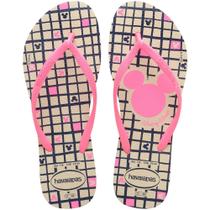 Chinelo Feminino Slim Disney - Rosa Pink - Havaianas Bege e Pink