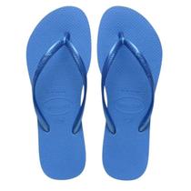 Chinelo Feminino Slim Havainas - Azul Brilhante Chinelo Feminino Slim Havainas - Azul Brilhante