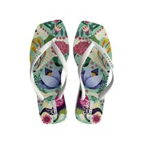 Chinelo Feminino Solarize Estampa Floral Bico Quadrado da Ramarim Ref: 24-1246 Chinelo Feminino Solarize Estampa Floral Bico Quadrado da Ramarim Ref: 24-1246