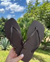 Chinelo Feminino Square Na Cor Marrom Café