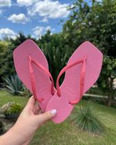 Chinelo Feminino Square Na Cor Rosa Claro