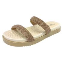 Chinelo Feminino Strass Flatform Conforto Papete Modare