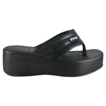 Chinelo Feminino Tamanco Plataforma Evva Tiras Largas