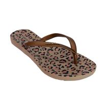 Chinelo feminino terra e água oncinha