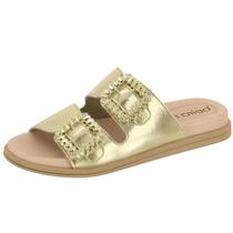 Chinelo Feminino Tiras Strass Flatform Conforto Beira Rio