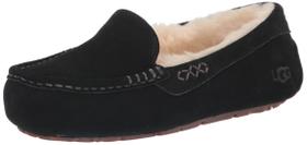 Chinelo Feminino UGG Ansley - Camurça Preta Resistente à Água Chinelo Feminino UGG Ansley - Camurça Preta Resistente à Água
