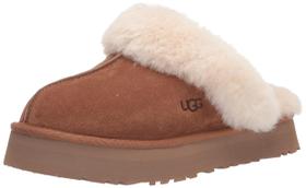 Chinelo feminino UGG Disquette em camurça castanha 12