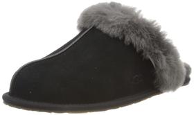 Chinelo feminino UGG Scuffette II em camurça preta/cinza