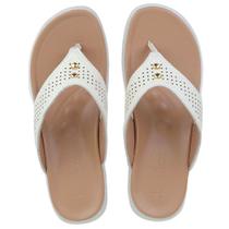 Chinelo Feminino Usaflex Couro Bege - MA0902006