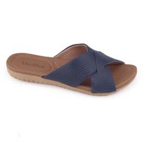 Chinelo feminino Usaflex R1853012 slip on rasteiro new blue