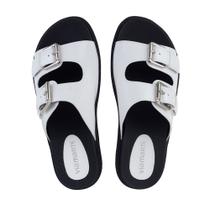 Chinelo Feminino Via Marte Branco e Preto - 1760