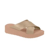 Chinelo Feminino Vizzano Croco Perolado Miami Bege