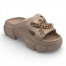 Chinelo Feminino Yvate Sandalia Casual Tamanco Plataforma Estioso Confortavel leve