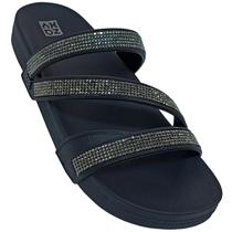 Chinelo Feminino Zaxy Strass Glow Casual