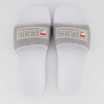 Chinelo Fila Drifter Mesh Feminino Branco e Prata
