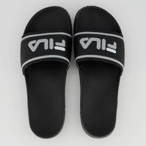 Chinelo Fila Drifter Stripes Logo II Preto e Cinza Chinelo Fila Drifter Stripes Logo II Preto e Cinza