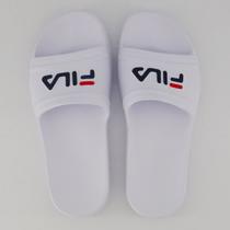 Chinelo Fila Sleek Slide Feminino Branco e Marinho Chinelo Fila Sleek Slide Feminino Branco e Marinho