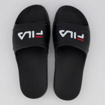 Chinelo Fila Sleek Slide Feminino Preto e Branco Chinelo Fila Sleek Slide Feminino Preto e Branco