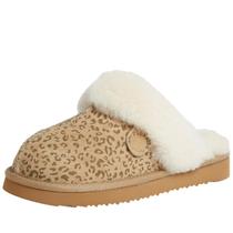 Chinelo Fireside da Dearfoams Sydney com Shearling Estampa Leopardo Chinelo Fireside da Dearfoams Sydney com Shearling Estampa Leopardo