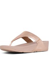Chinelo FitFlop LULU feminino em couro rosa dourado Chinelo FitFlop LULU feminino em couro rosa dourado