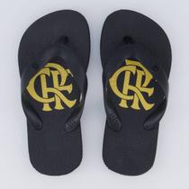 Chinelo Flamengo Basic CRF Infantil Preto e Dourado