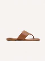 Chinelo Flat Couro - Caramelo