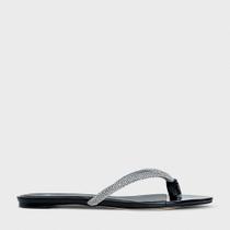 Chinelo Flat Thong Cristal Couro Carrano 239028 Chinelo Flat Thong Cristal Couro Carrano 239028