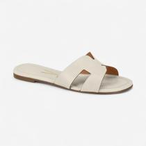 Chinelo Flat Vizzano Slide Rasteiro Branco Off Chinelo Flat Vizzano Slide Rasteiro Branco Off