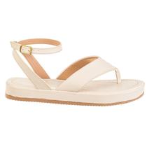 Chinelo Flatform Amarraçao Fivela Ajustavel Feminina Moda