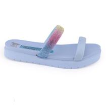 Chinelo Flatform fem Dakota Y0811 plataforma strass furtacor